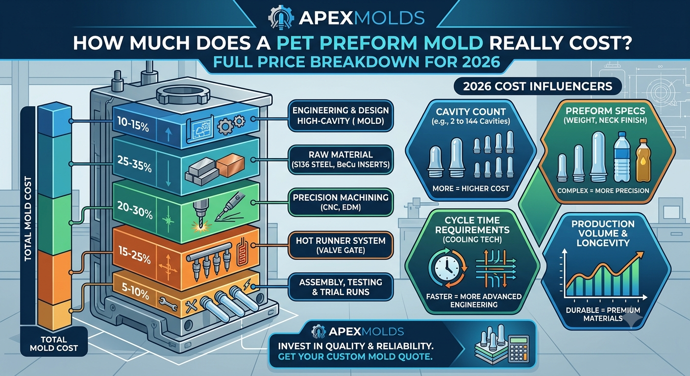 How Much Does a PET Preform Mold Really Cost? Full Price Breakdown for 2026