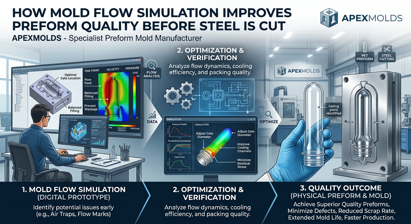 How Mold Flow Simulation Improves Preform Quality Before Steel Is Cut